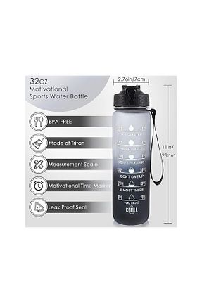 قمقمه ورزشی مشکی پلاستیک Duffa - کد 841777298