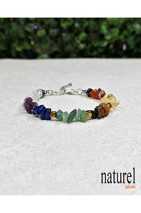 دستبند جواهر قهوه ای زنانه سنگ طبیعی Naturel Tılsım - کد 333978214