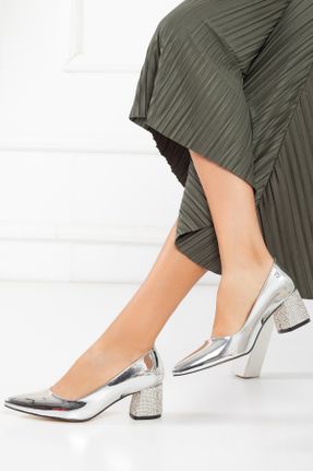 کفش پاشنه بلند کلاسیک زنانه چرم لاکی پاشنه ضخیم پاشنه متوسط ( 5 - 9 cm ) کد 136691880
