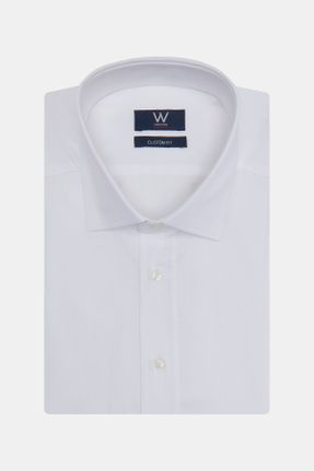 پیراهن سفید مردانه رگولار کد 809593746