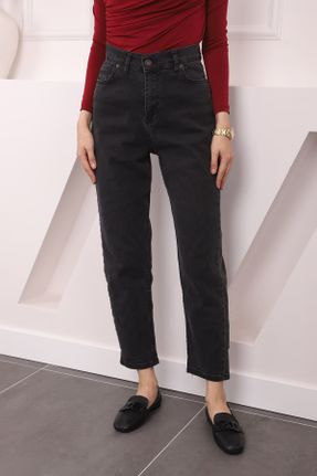 شلوار جین طوسی زنانه فاق بلند جین استاندارد کد 835707090
