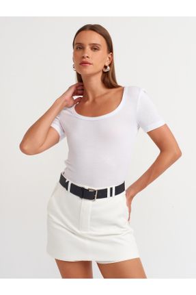 تی شرت سفید زنانه رگولار کد 832592879