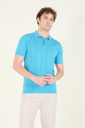 تیشرت آبی مردانه Fitted Giyim Dünyası - کد 841133732