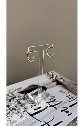 گوشواره جواهر طلائی زیرکن Serenity Atelier - کد 789558327