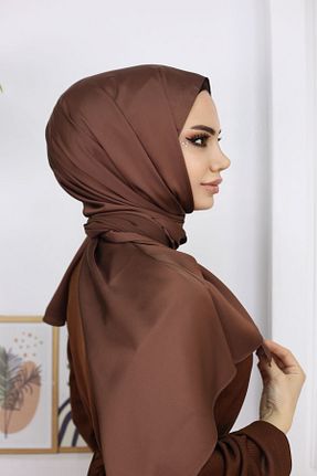 شال قهوه ای زنانه پلی ساتن Zerlinda - کد 786069560