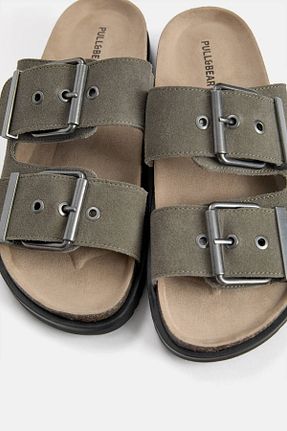 صندل طوسی زنانه پاشنه تخت Pull & Bear - کد 841553076