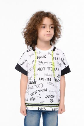 تی شرت خاکی بچه گانه اورسایز یقه گرد تکی طراحی کد 305295388