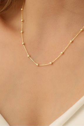 گردنبند نقره طلائی زنانه 925 عیار Nox Jewelry - کد 794721134