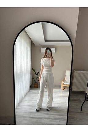 ست بالاتنه و پائین تنه سفید زنانه بافتنی PIRADA - کد 841585082