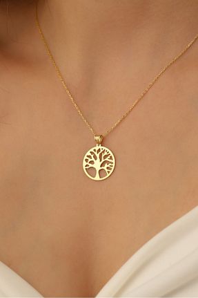 گردنبند نقره طلائی زنانه 925 عیار Nox Jewelry - کد 786340073