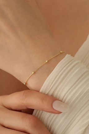 دستبند نقره طلائی زنانه 925 عیار Nox Jewelry - کد 811708071