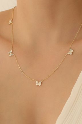 گردنبند نقره طلائی زنانه 925 عیار Nox Jewelry - کد 811850324