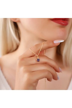 گردنبند نقره نارنجی زنانه 925 عیار Laseyta - کد 803076260