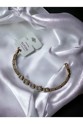 دستبند استیل (فولاد) طلائی زنانه استیل ضد زنگ İNN JEWELLERY - کد 803157205