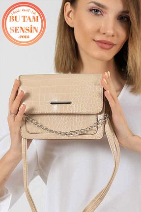 کیف دوشی بژ زنانه Bu Tam Sensin - کد 837040331