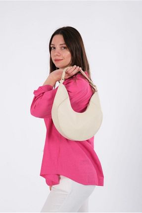 کیف دوشی بژ زنانه چرم مصنوعی Newish Polo - کد 841649864