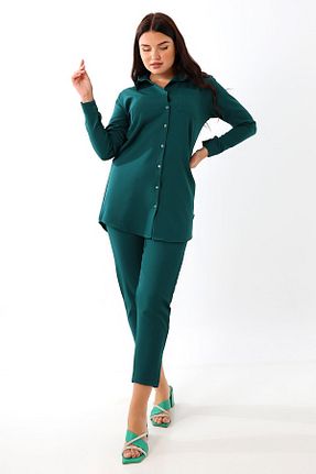 ست بالاتنه و پائین تنه سبز زنانه بافتنی ENFİ GİYİM - کد 839841598