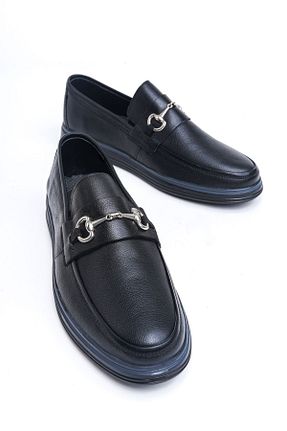 کفش کژوال مشکی مردانه چرم خالص Deripabuc - کد 639413970