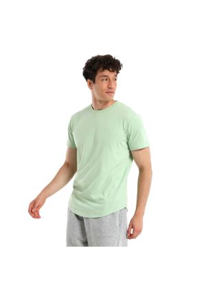 تی شرت اسپرت سبز مردانه رگولار پنبه - پلی استر تکی کد 820284716