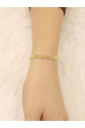 دستبند طلا رنگی زنانه 14 عیار ZEYNEPLİ GOLD - کد 823027931