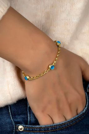دستبند نقره طلائی زنانه کد 37814608