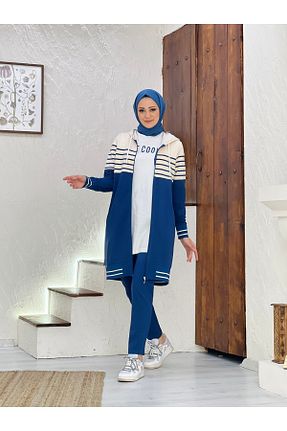 ست گرمکن حجاب سرمه ای زنانه رگولار KardelenButik - کد 804156824
