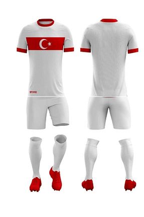 لباس فرم فوتبال سفید زنانه SPORIO - کد 442943176
