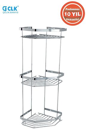 نظم دهنده حمام طوسی استیل ضد زنگ ÇELİK BANYO - کد 300385594