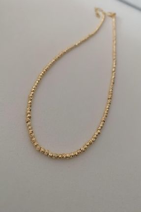 گردنبند جواهر طلائی زنانه برنز کد 690491160