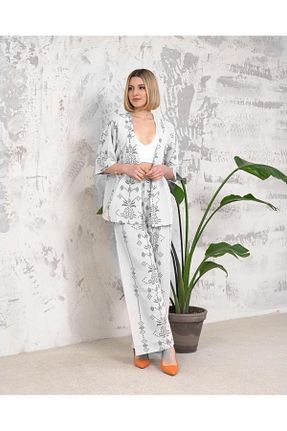 ست بالاتنه و پائین تنه بژ زنانه بافت Antalya Şans Butik - کد 834007089