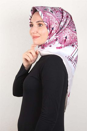 روسری صورتی 100 x 100 PİRAMİT - کد 410014880