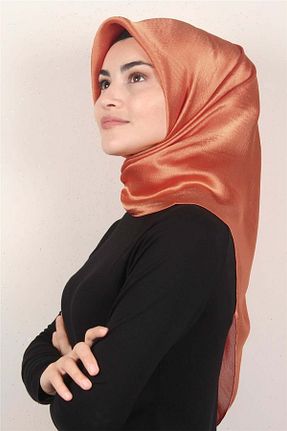 روسری نارنجی 100 x 100 PİRAMİT - کد 320238358
