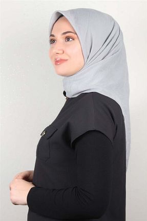 روسری طوسی 100 x 100 Eşarppark - کد 792658307
