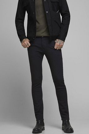 شلوار جین مشکی مردانه پاچه تنگ Jack & Jones - کد 155902311
