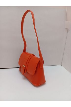 کیف دوشی نارنجی زنانه چرم مصنوعی Newish Polo - کد 841875642