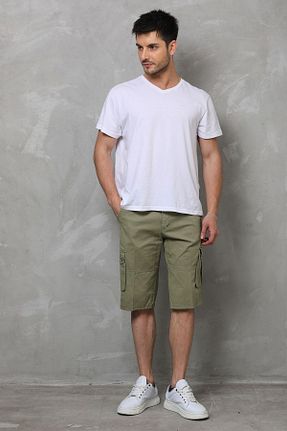 شلوارک و برمودا سبز مردانه اسلیم فیت Cuqq Denim - کد 838521700