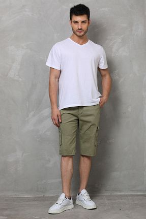 شلوارک و برمودا سبز مردانه اسلیم فیت Cuqq Denim - کد 838521700
