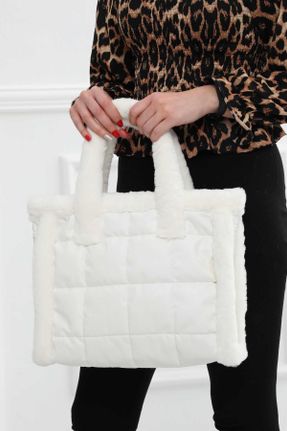 کیف دوشی سفید زنانه چرم طبیعی کد 411952345
