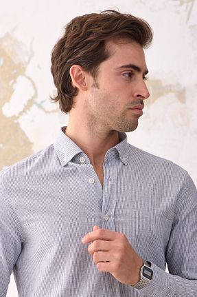 پیراهن مشکی مردانه اسلیم فیت RAVANELLI - کد 841275243