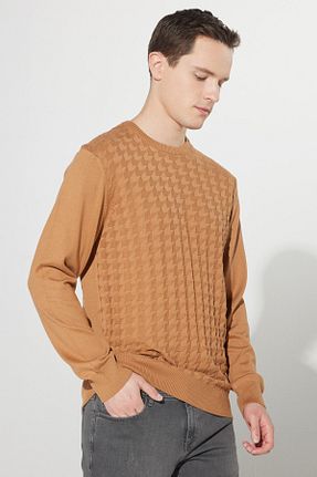 پلیور قهوه ای مردانه اسلیم فیت Altınyıldız Classics - کد 720982632