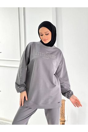 ست گرمکن حجاب طوسی زنانه رگولار YK SHOPPİNG - کد 841924154
