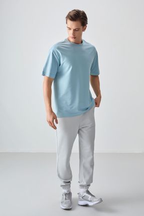 تی شرت سرمه ای مردانه رگولار یقه گرد پنبه - پلی استر تکی بیسیک کد 809376871