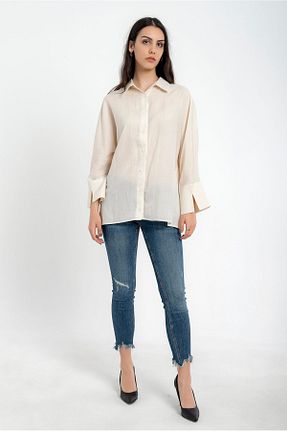 بلوز بژ زنانه ساده Sevenmuses - کد 795871216