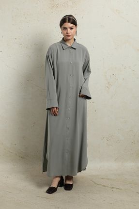 لباس حجاب طوسی زنانه اورسایز ZÜLAYS - کد 842023121