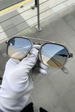 عینک آفتابی سفید مردانه 54 UV400 ترکیبی سایه روشن کد 821205468