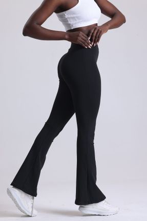 ساق شلواری مشکی زنانه بافت اسلیم فیت فاق بلند کد 770930952
