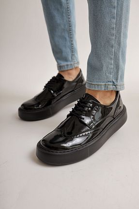 کفش کلاسیک مشکی مردانه چرم لاکی BZ Moda - کد 842042582