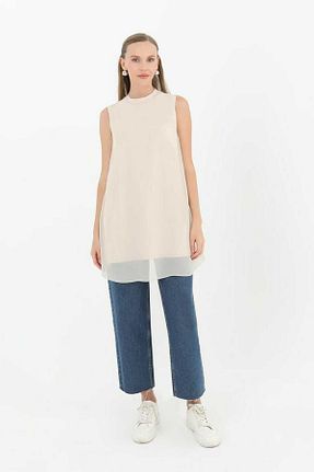 بلوز بژ زنانه ساده Meryemce Butik - کد 820244012