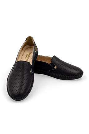 کفش کژوال مشکی زنانه چرم طبیعی پاشنه کوتاه ( 4 - 1 cm ) پاشنه ساده کد 824211989