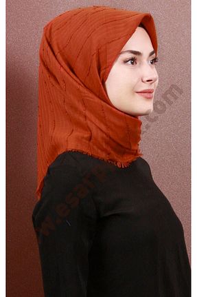 روسری نارنجی 100 x 100 Eşarppark - کد 792653596
